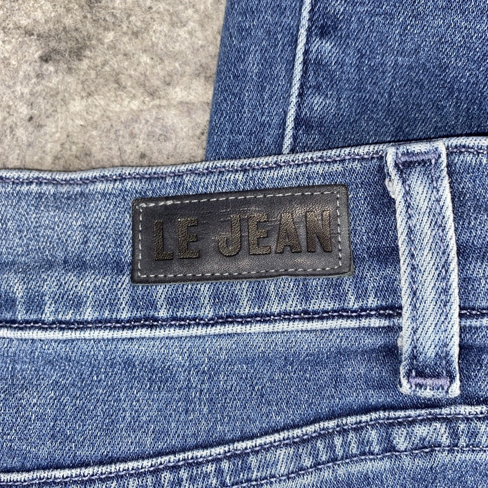 Le Jean Women's 32 Blue Medium Wash Cotton Blend Stella‎ Cropped Flared-Leg - Picture 11 of 14